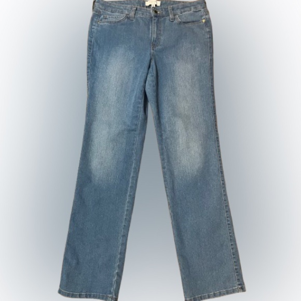 Ellen Tracy The Straight Blue Denim Jeans Size 10